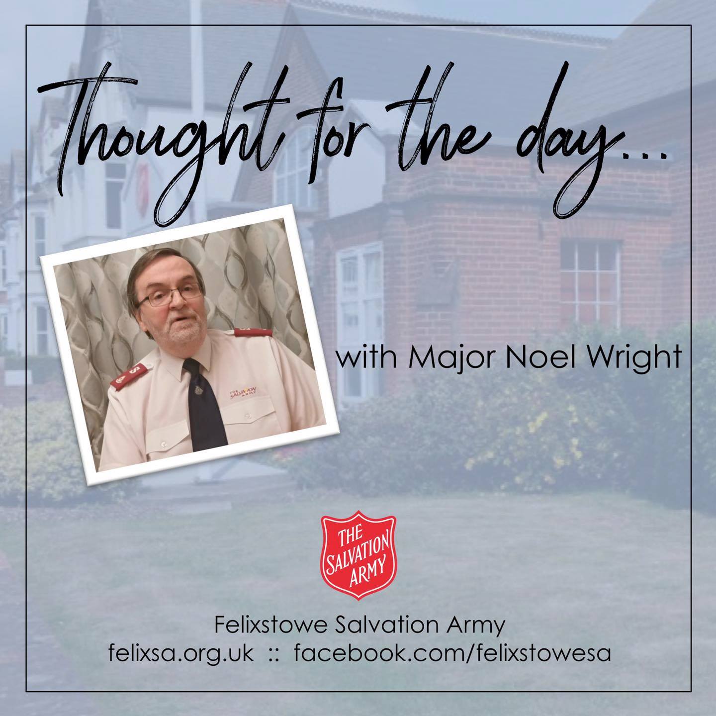 Thought for the Day with Major Noel Wright
