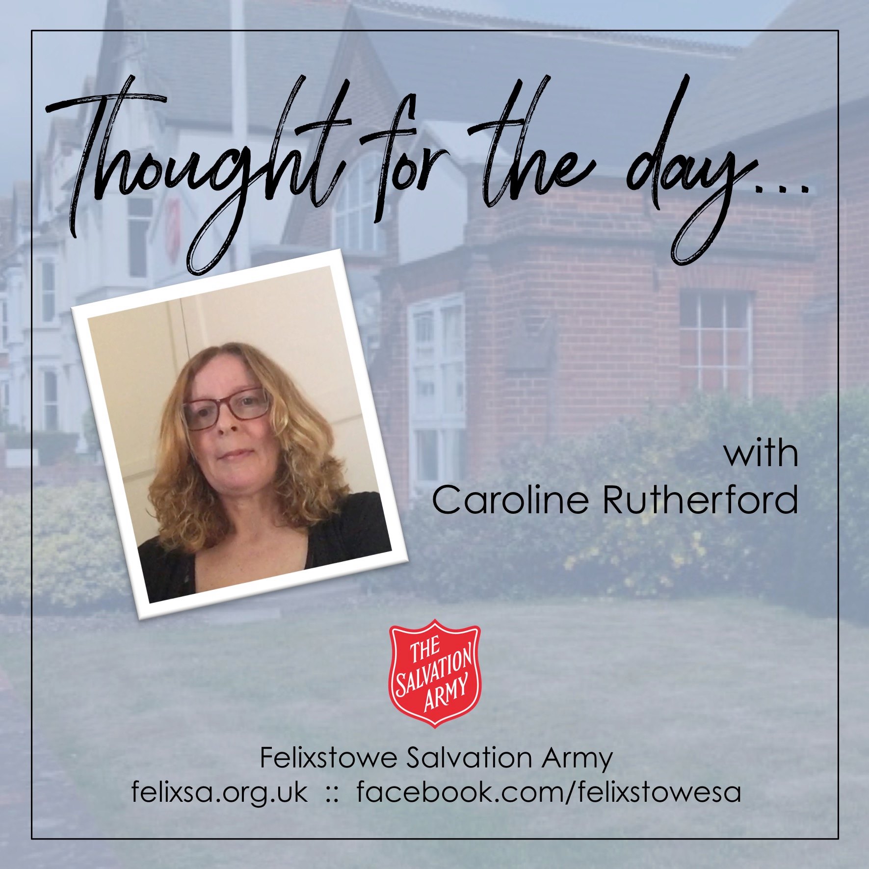 Thought for the Day with Caroline Rutherford