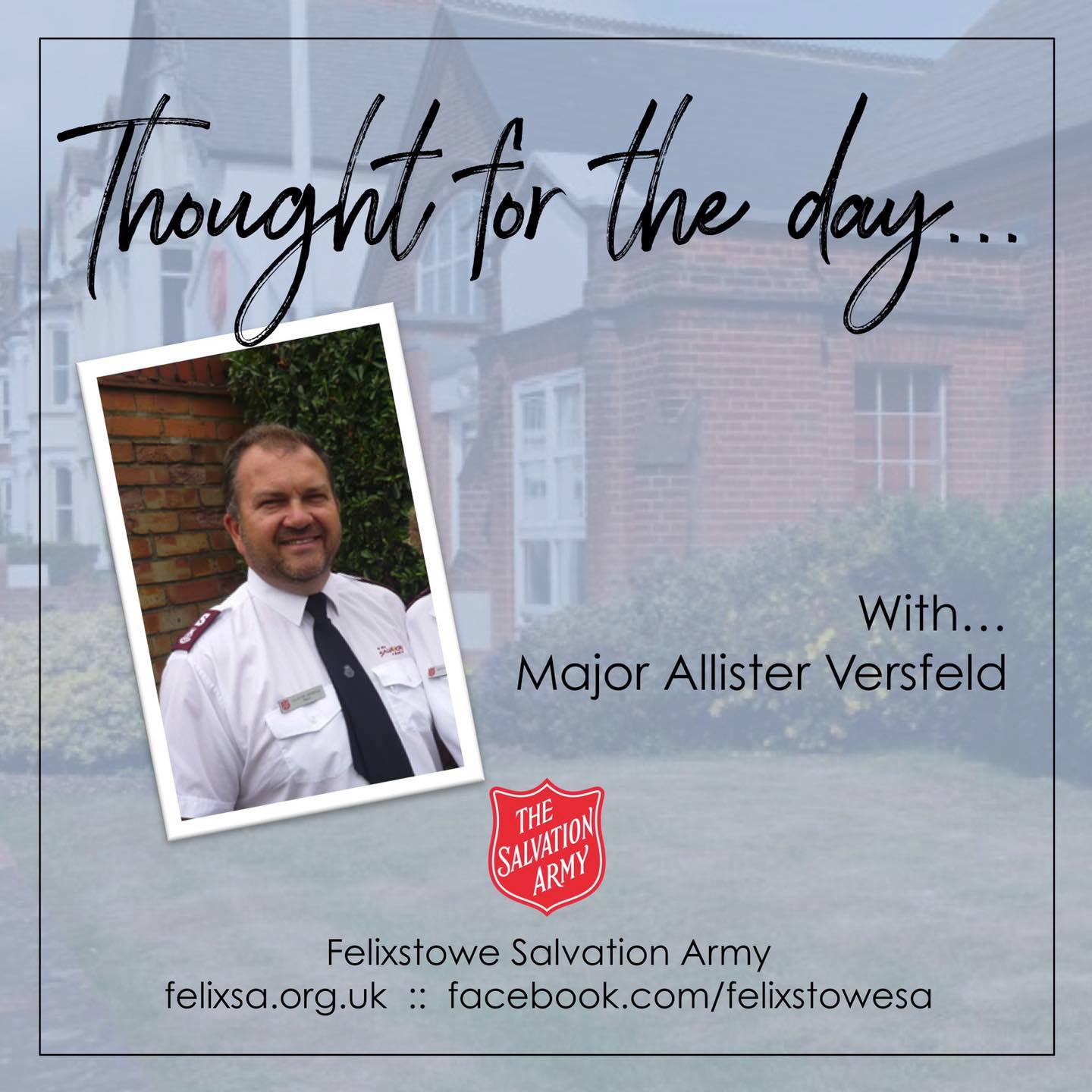 Thought for the Day with Major Allister Versfeld