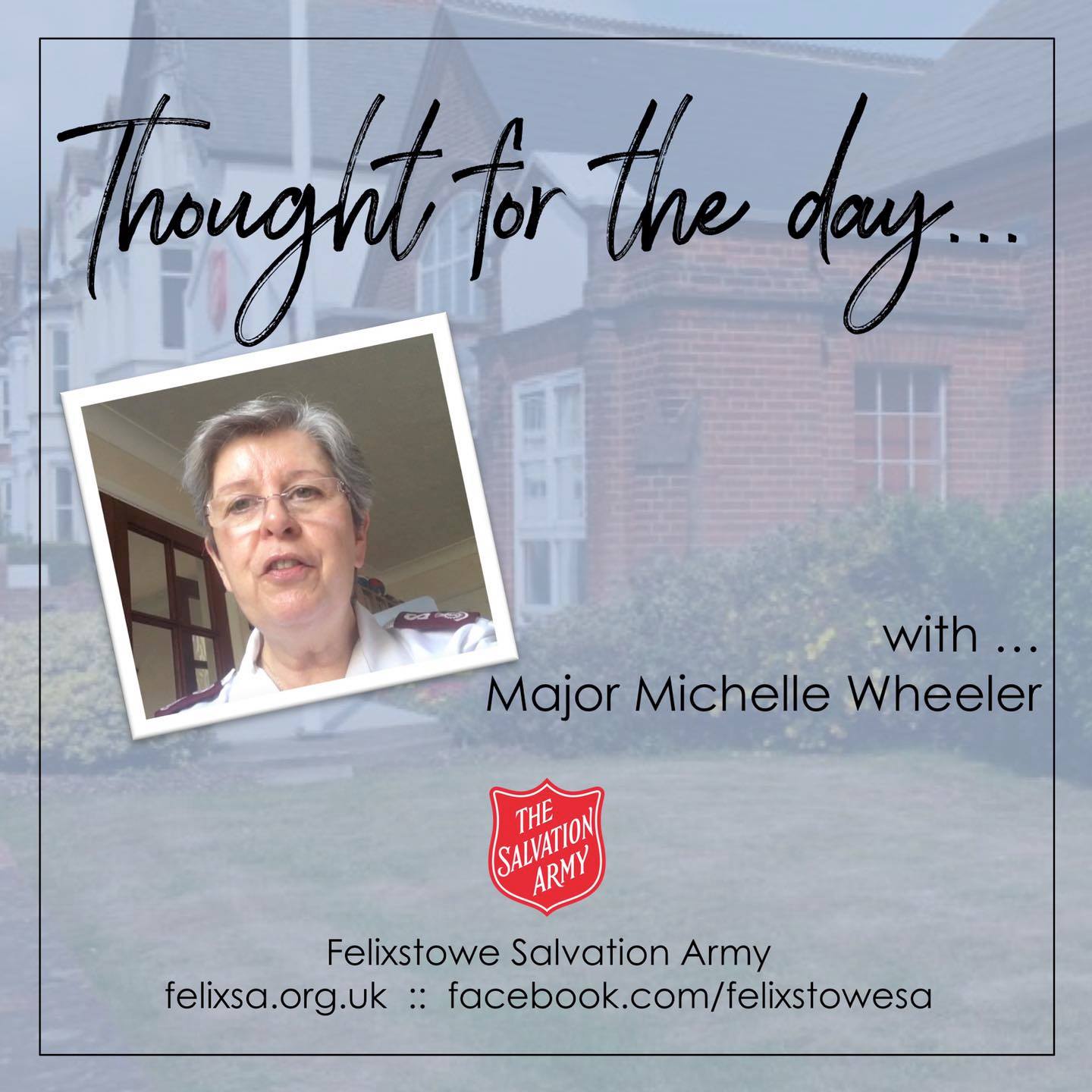 Thought for the Day with Major Michelle Wheeler