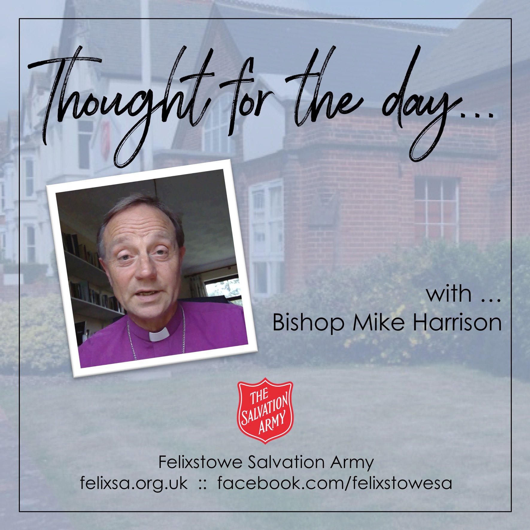 Thought for the Day with Bishop Mike Harrison (Bishop of Dunwich)